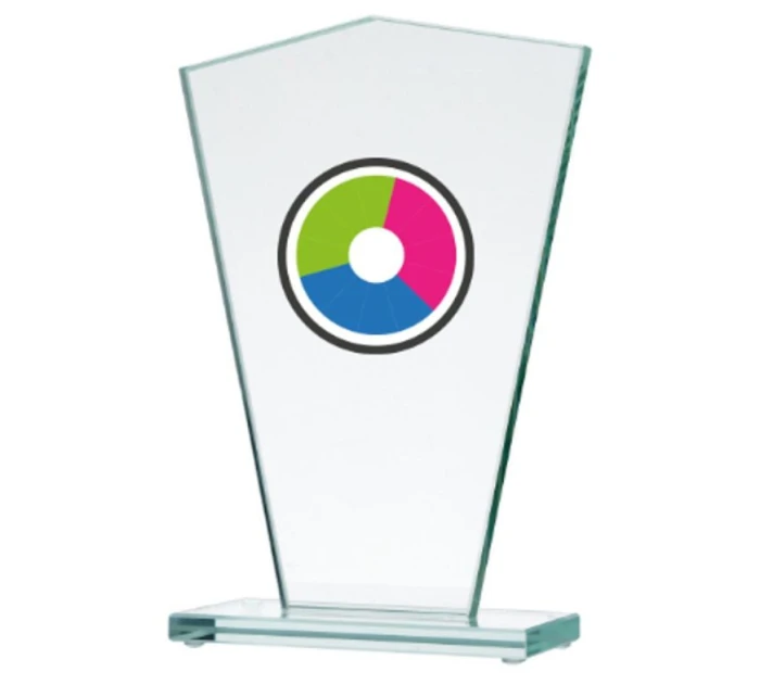 Skleněná trofej s barevným potiskem LuxorJet