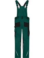 JN (94110) Pracovní kalhoty s laclem Strong dark green/black model 22533382 - Daiber JN (94110) Pracovní kalhoty s laclem Strong dark green/black model 22533382 - Daiber