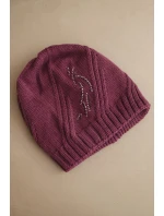 Dámská zimní čepice s vlnou volného střihu model 21782999 fialová - K-Fashion