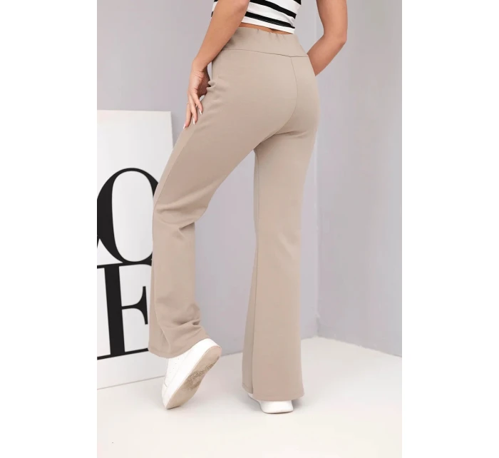 Dámské kalhoty máslíčko s rozšiřující nohavicí fango