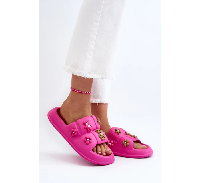 Dámské pěnové pantofle s ozdobami fuchsie Cambrina Dámské pěnové pantofle s ozdobami fuchsie Cambrina