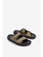 Lehké Pěnové Sandály Mužské Big Star MM174324 Tmavě Zelené