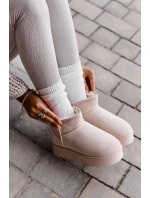 Dámské Sněhule Na Platformě Zateplené Kožíškem Světle Béžové model 21672090 - Boto Dámské Sněhule Na Platformě Zateplené Kožíškem Světle Béžové model 21672090 - Boto