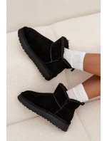 Sněhule z přírodního semiše vyhřívané s kožešinou Vinceza 97961 Černé