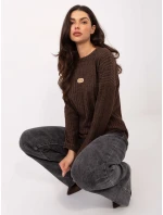 Sweter RV SW model 21789007 brązowy - FPrice Sweter RV SW model 21789007 brązowy - FPrice