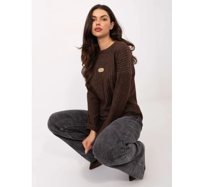 Sweter RV SW model 21789007 brązowy - FPrice Sweter RV SW model 21789007 brązowy - FPrice