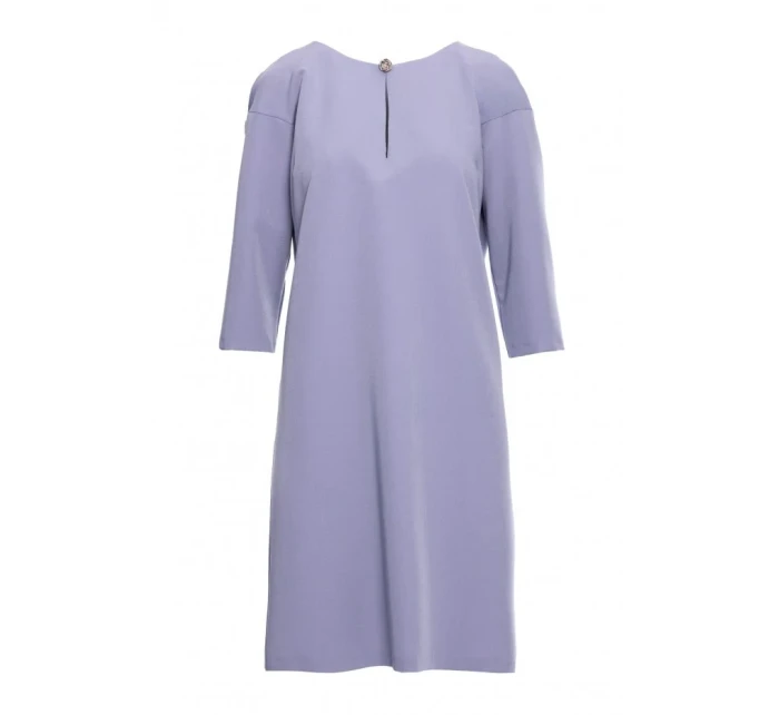 Šaty uvolněného střihu s výstřihem s šedá model 20966109 - STYLOVE Šaty uvolněného střihu s výstřihem s šedá model 20966109 - STYLOVE