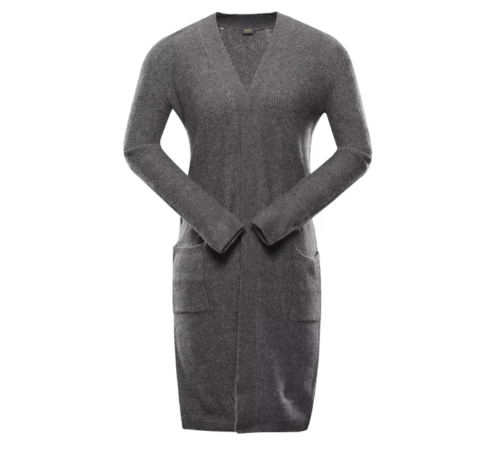 Dlouhý dámský svetr nax NAX HOXA smoked pearl Dlouhý dámský svetr nax NAX HOXA smoked pearl