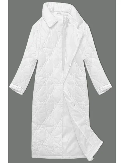 Bílý dámský oversize kabát (5M3177-281)