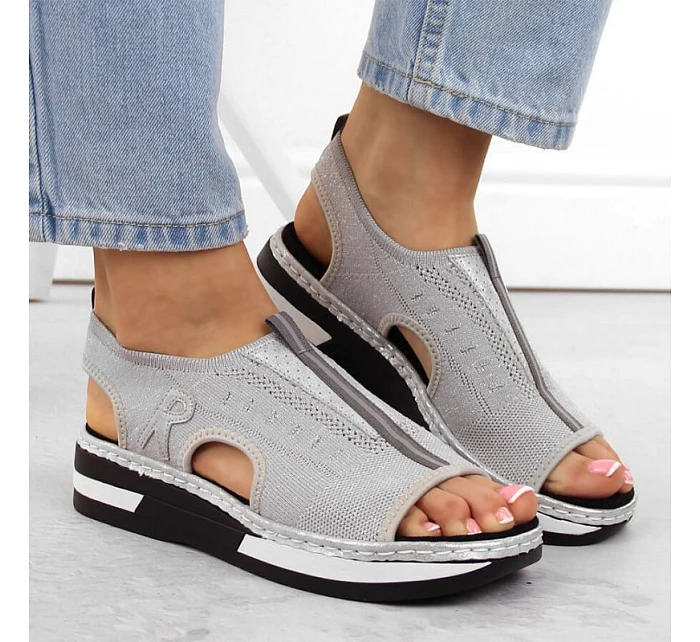 Pohodlné nazouvací sandály W model 22050723 - Rieker Pohodlné nazouvací sandály W model 22050723 - Rieker