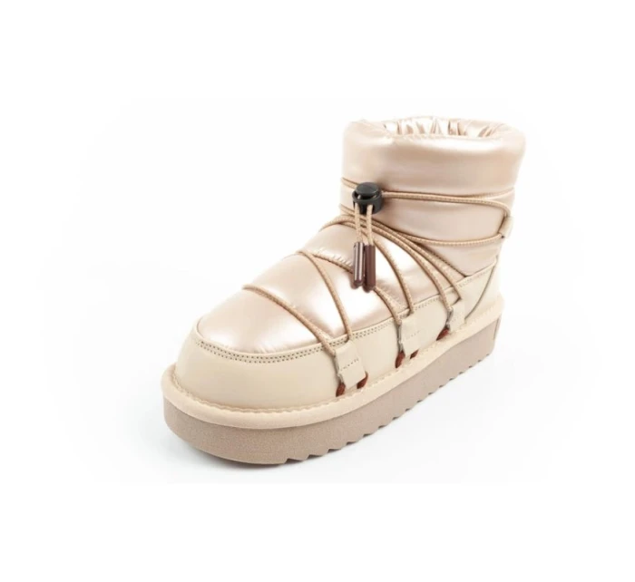 D.Franklin sněhule dámské zimní módní zateplené boty zlaté dámské