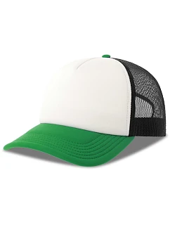 Atlantis Headwear Rapper-S 5 panelová Trucker kšiltovka 33.0262 white/black/green