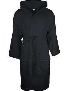 The One Towelling Velour Bathrobe Župan s kapucí 48.1043 anthracite