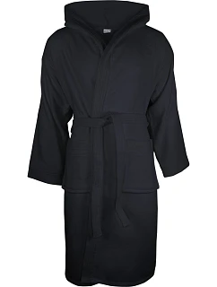 The One Towelling Velour Bathrobe Župan s kapucí 48.1043 anthracite