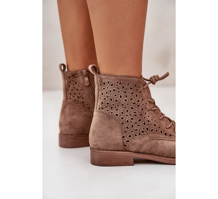 Dámské Boty Se Vzorem Hnědé S.Barski HY66-136