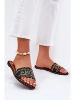 Dámské Pantofle Na Plochém Podpatku Se Černé model 21687321 - Boto Dámské Pantofle Na Plochém Podpatku Se Černé model 21687321 - Boto