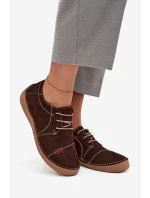 Kožené dámské polobotky s prošitím Artiker 57C2114 hnědé
