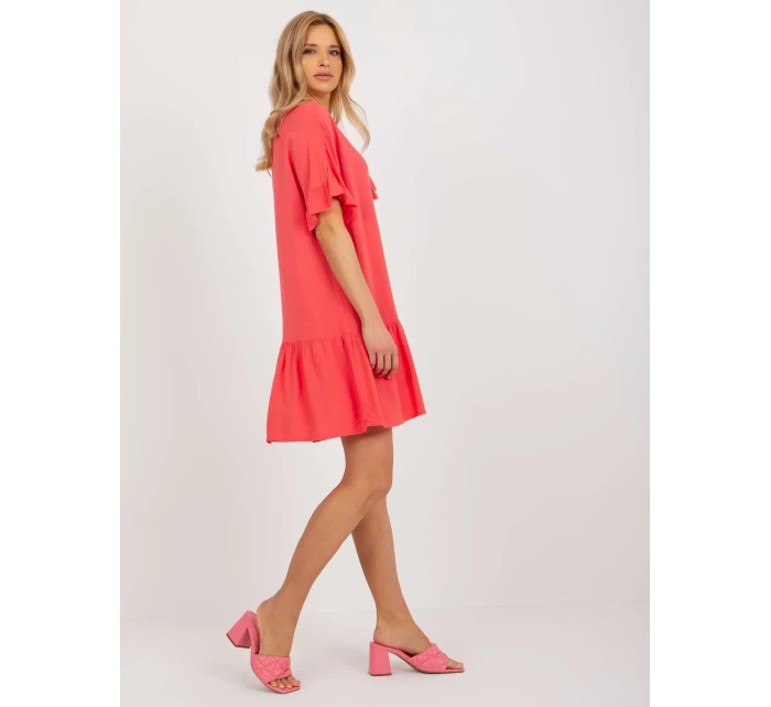 Šaty D73761M30306B korálová