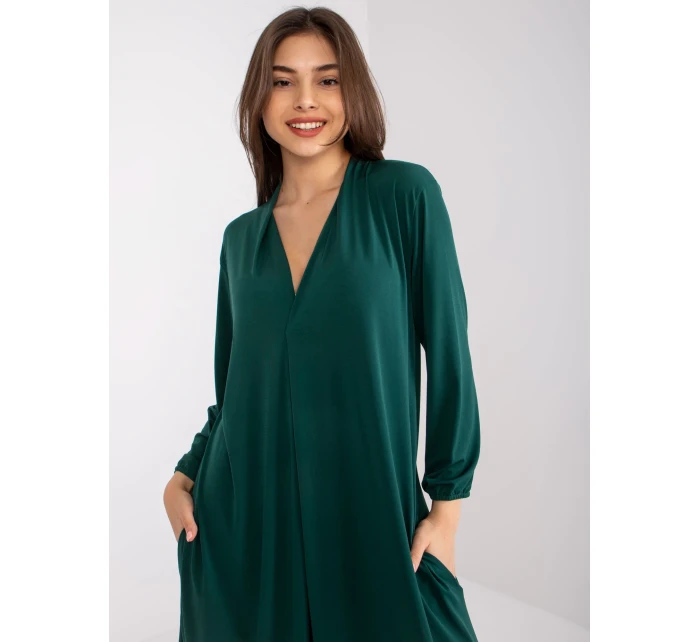 Dámské šaty Dress-EM-SK-604.10P-tmavě zelená Dámské šaty Dress-EM-SK-604.10P-tmavě zelená