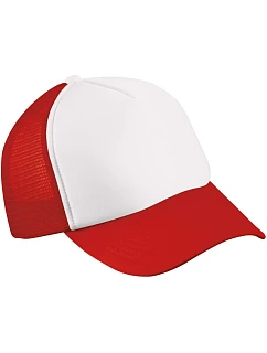 MB Dětská 5 panelová síťovaná kšiltovka 03.00 white/red model 22503987 - Daiber