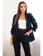 Elegantní souprava saka a kalhot námořnictvo