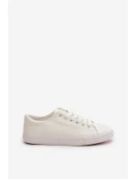 Dámské kožené šněrovací klasické tenisky bílé model 21590967 - EVENTO
