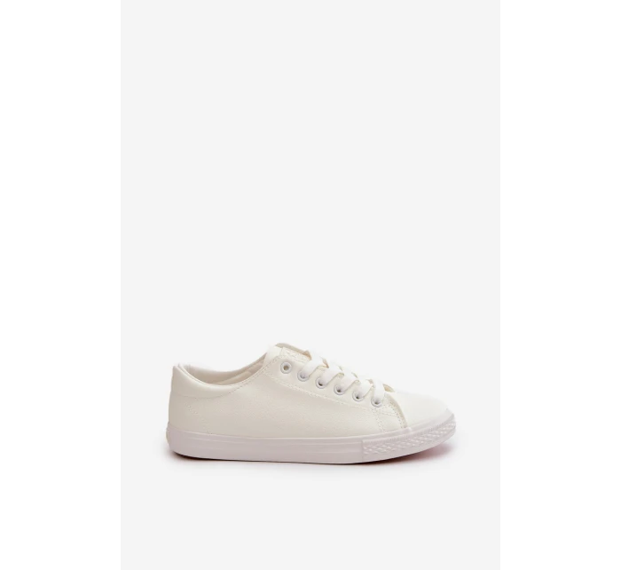 Dámské kožené šněrovací klasické tenisky bílé model 21590967 - EVENTO