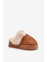 Dámské Sněhové Pantofle Na Silné Podešvi S Kožíškem Camel Doriola Dámské Sněhové Pantofle Na Silné Podešvi S Kožíškem Camel Doriola