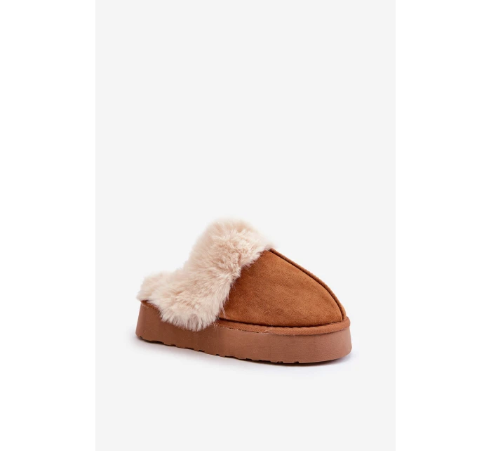 Dámské Sněhové Pantofle Na Silné Podešvi S Kožíškem Camel Doriola Dámské Sněhové Pantofle Na Silné Podešvi S Kožíškem Camel Doriola