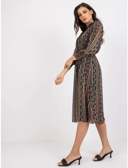 Šaty DHJ SK 15177 1.04P černá a béžová