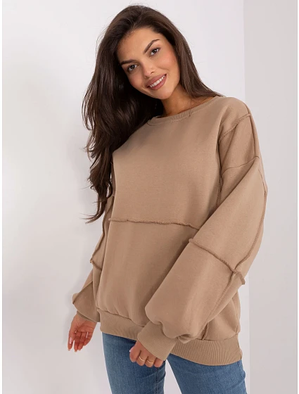 Bluza EM BL model 18761625 ciemny bezowy - FPrice Bluza EM BL model 18761625 ciemny bezowy - FPrice