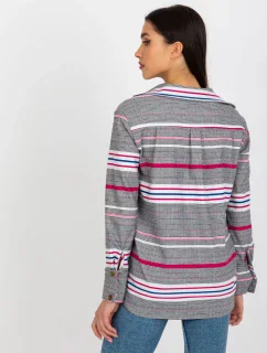 Dámská košile LK KS 509165.06X bílá a růžová - FPrice