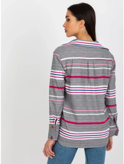 Dámská košile LK KS model 18041428 bílá a růžová - FPrice