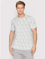 Pánské tričko -  NM2135E - V7D Šedá - Calvin Klein