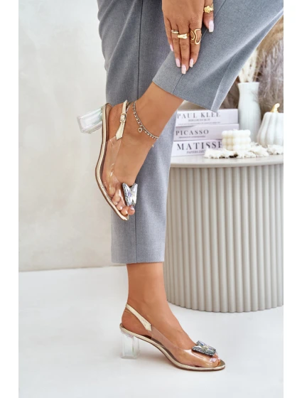 Sandály na podpatku model 215721 Step in style Sandály na podpatku model 215721 Step in style