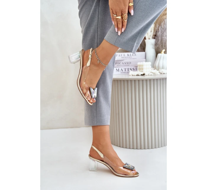 Sandály na podpatku model 215721 Step in style Sandály na podpatku model 215721 Step in style