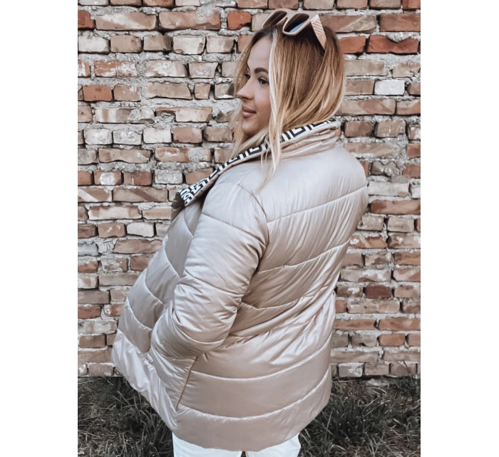 Dámská prošívaná bunda VETIS camel FashionStreet TY2977