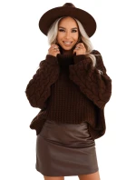 Teplý rolák oversize s širokými rukávy model 21794488 - numoco basic Teplý rolák oversize s širokými rukávy model 21794488 - numoco basic