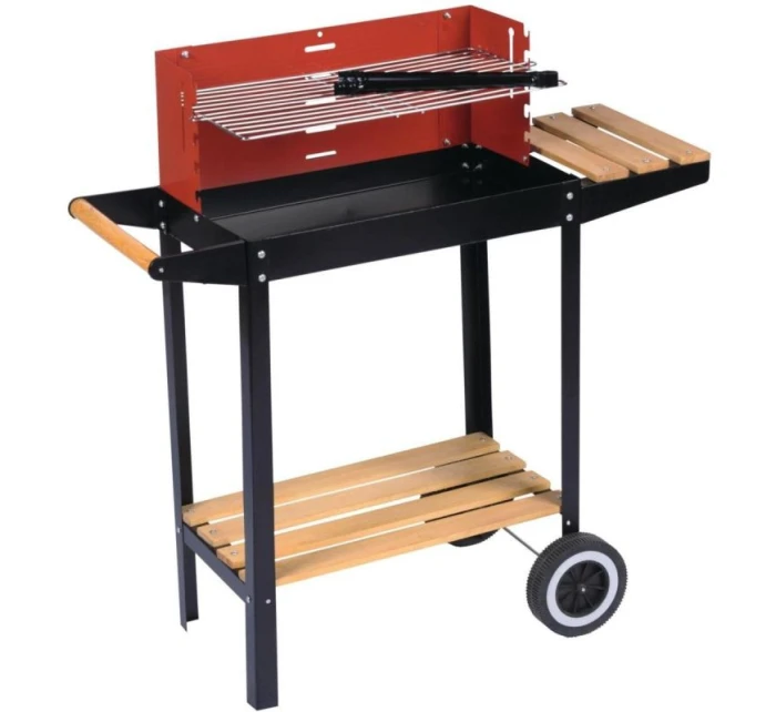 ZAHRADNÍ GRILOVACÍ KOLO 85x42x83 cm ČERVENÉ