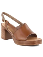 Dámské sandály na jehlovém podpatku hnědé Potocki 54324