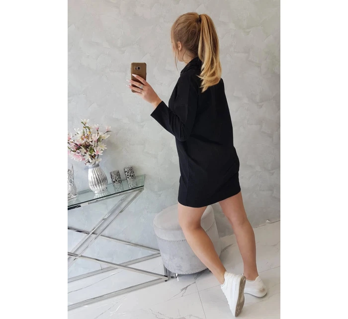 Šaty s kravatou černé Šaty s kravatou černé