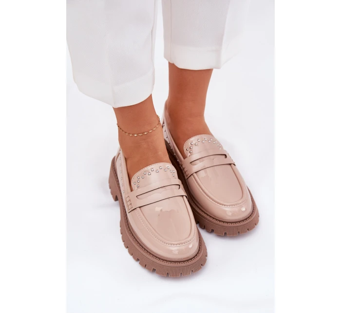 Dámské Lakované Mokasíny Se Béžové model 21689621 - Boto Dámské Lakované Mokasíny Se Béžové model 21689621 - Boto