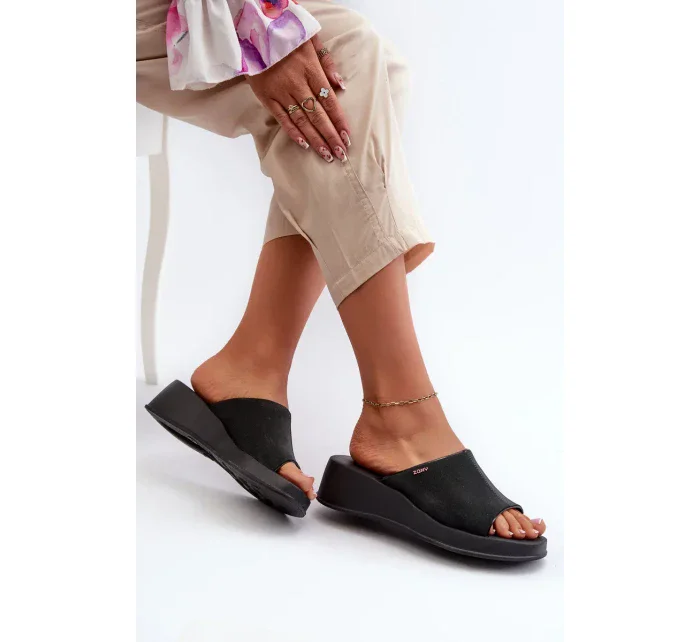 Dámské pantofle na klínku ZAXY Černá Dámské pantofle na klínku ZAXY Černá