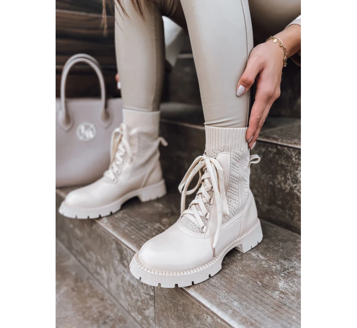 Dámské kozačky HOLLYHOCK light beige FashionStreet ZY0370