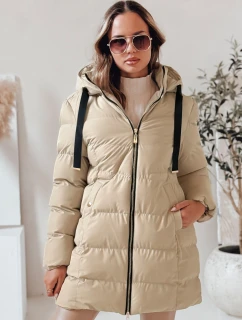 Dámská zimní bunda s kapucí beige Dstreet model 21978729 - FashionStreet