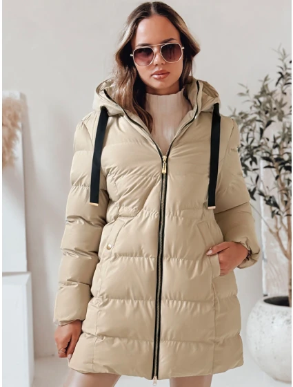 Dámská zimní bunda s kapucí beige Dstreet model 21978729 - FashionStreet