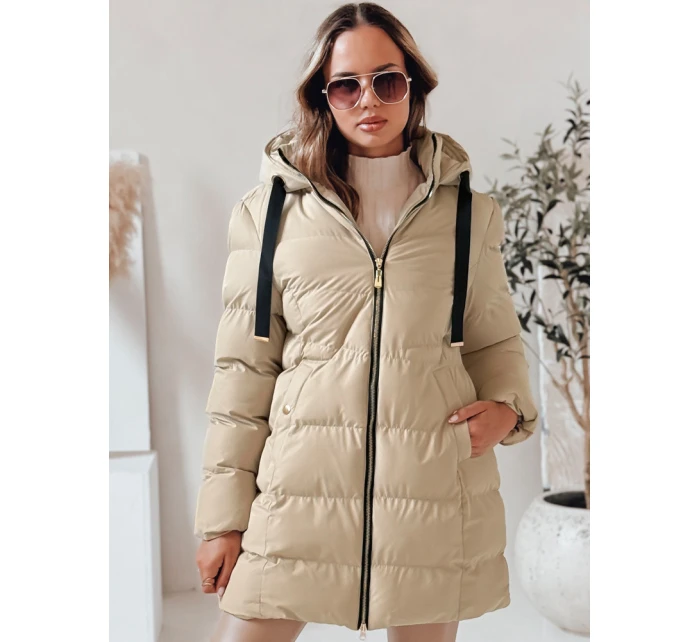 Dámská zimní bunda s kapucí beige Dstreet model 21978729 - FashionStreet