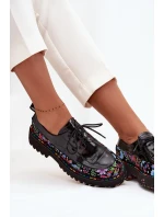 Lakované polobotky z pravé kůže s vzorem model 21712368 Černé - Artiker