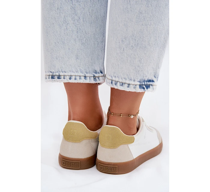 Dámské tenisky z eko kůže Big Star model 22069390 bílé - Big Star Shoes Dámské tenisky z eko kůže Big Star model 22069390 bílé - Big Star Shoes