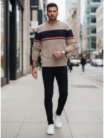 Pánský hnědý svetr FashionStreet WX2243z Pánský hnědý svetr FashionStreet WX2243z